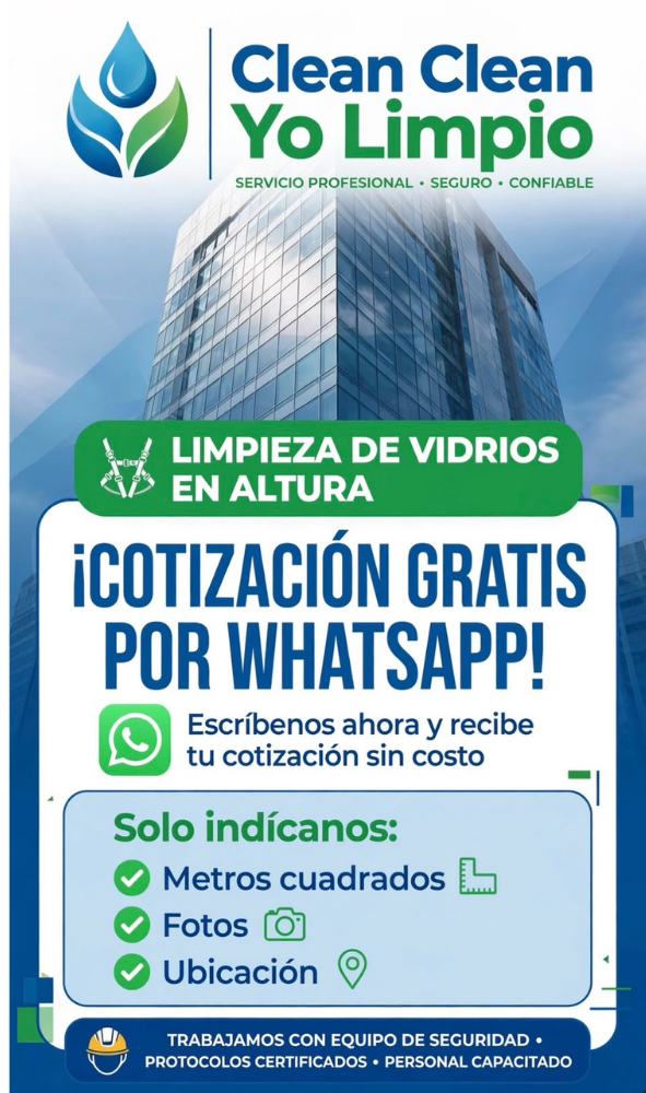 Limpieza Lavado de Vidrios de Altura en Ciudad de México Estado de México